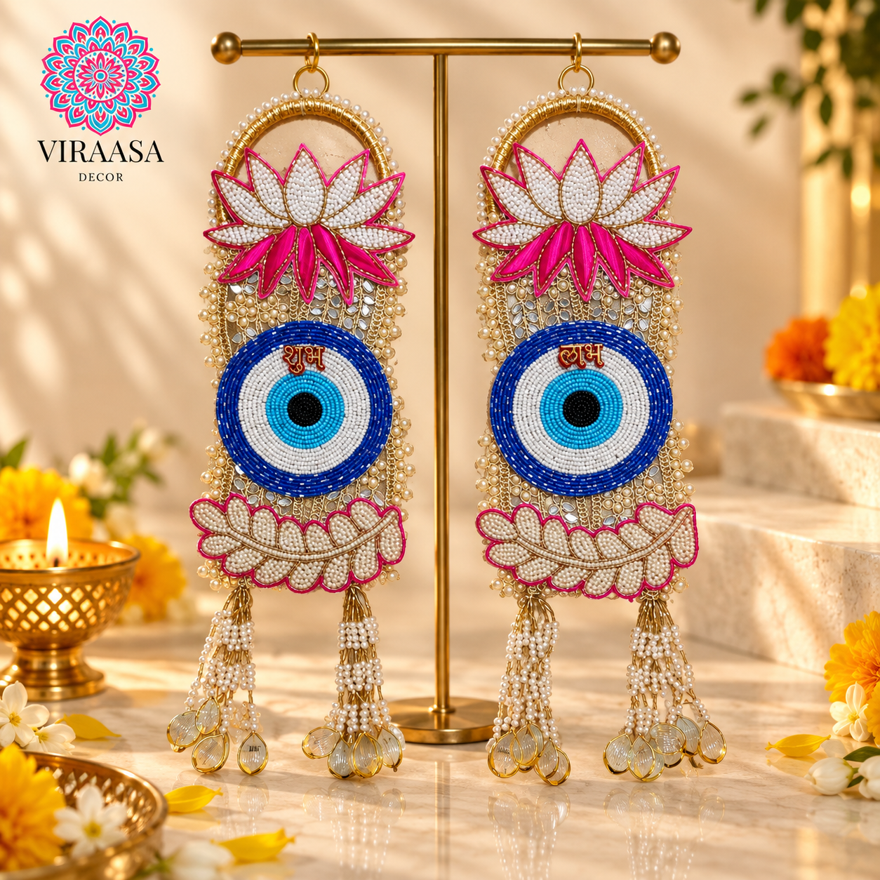 Evil Eye Shubh Labh Wall Hanging – Style 2